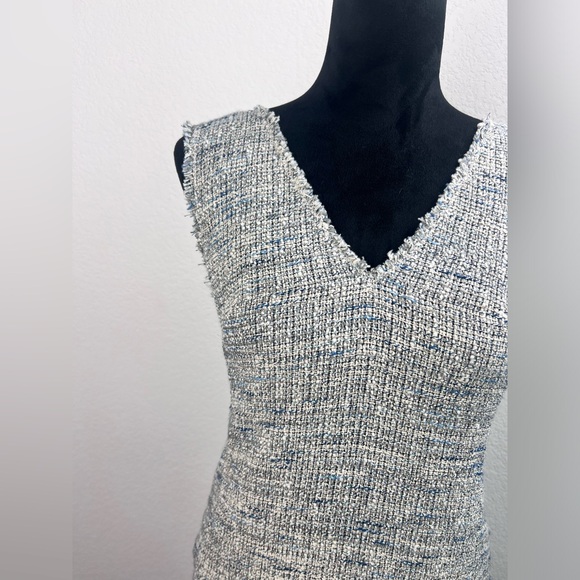 NWT: Rebecca Taylor Tweed V Neck Sleeveless Dress Size 2 - Picture 2 of 8